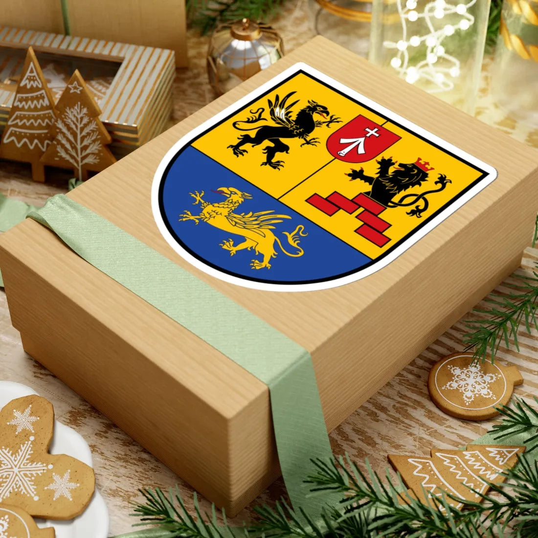 Wappen des Landkreises Vorpommern-Rügen (Germany) (Coat of Arms) STICKER Vinyl Kiss-Cut Decal - The Sticker Space