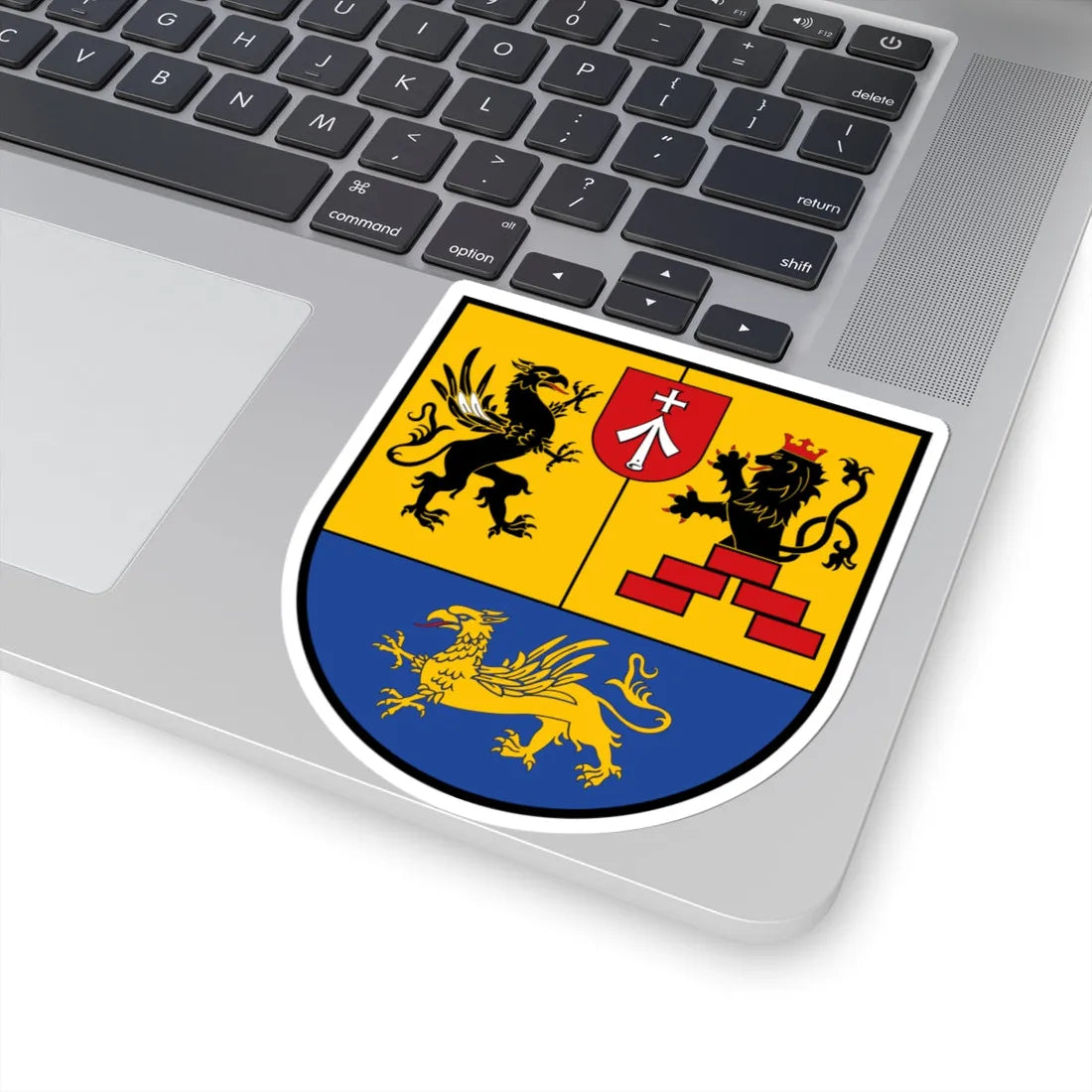 Wappen des Landkreises Vorpommern-Rügen (Germany) (Coat of Arms) STICKER Vinyl Kiss-Cut Decal - The Sticker Space