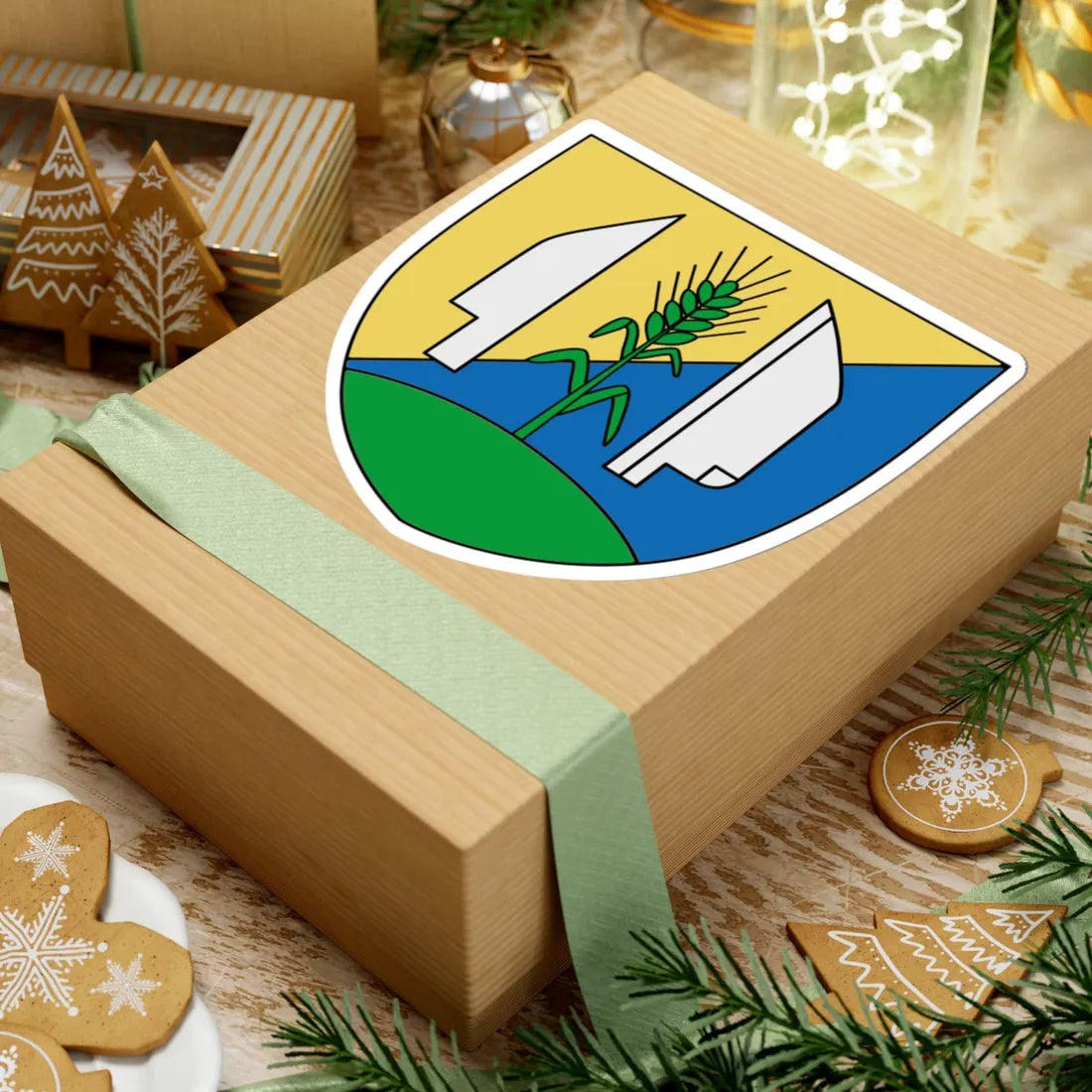 Wappen Deutsch-Wagram (Austria) (Coat of Arms) STICKER Vinyl Kiss-Cut Decal - The Sticker Space