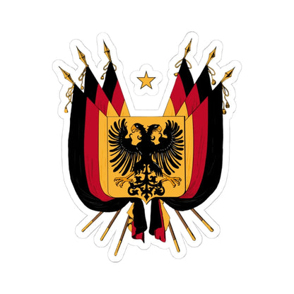 Wappen Deutsches Reich 1848 (Germany) (Coat of Arms) STICKER Vinyl Kiss-Cut Decal 4 Inch White - The Sticker Space