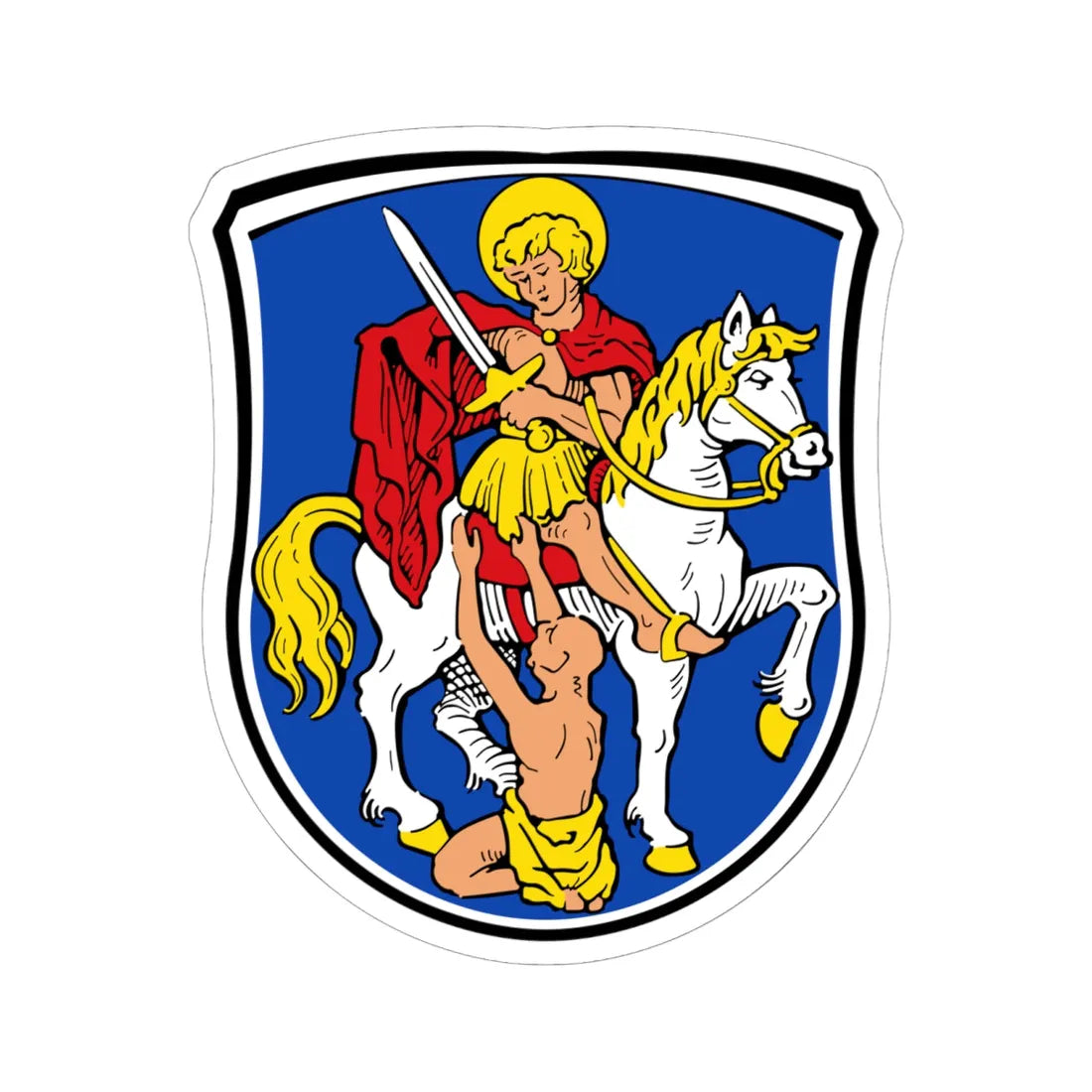 Wappen Dieburg (Germany) (Coat of Arms) STICKER Vinyl Kiss-Cut Decal 6 Inch White - The Sticker Space