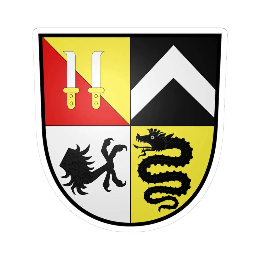 Wappen Dietrichstein (Czech Republic) (Coat of Arms) STICKER Vinyl Kiss-Cut Decal 3 Inch White - The Sticker Space