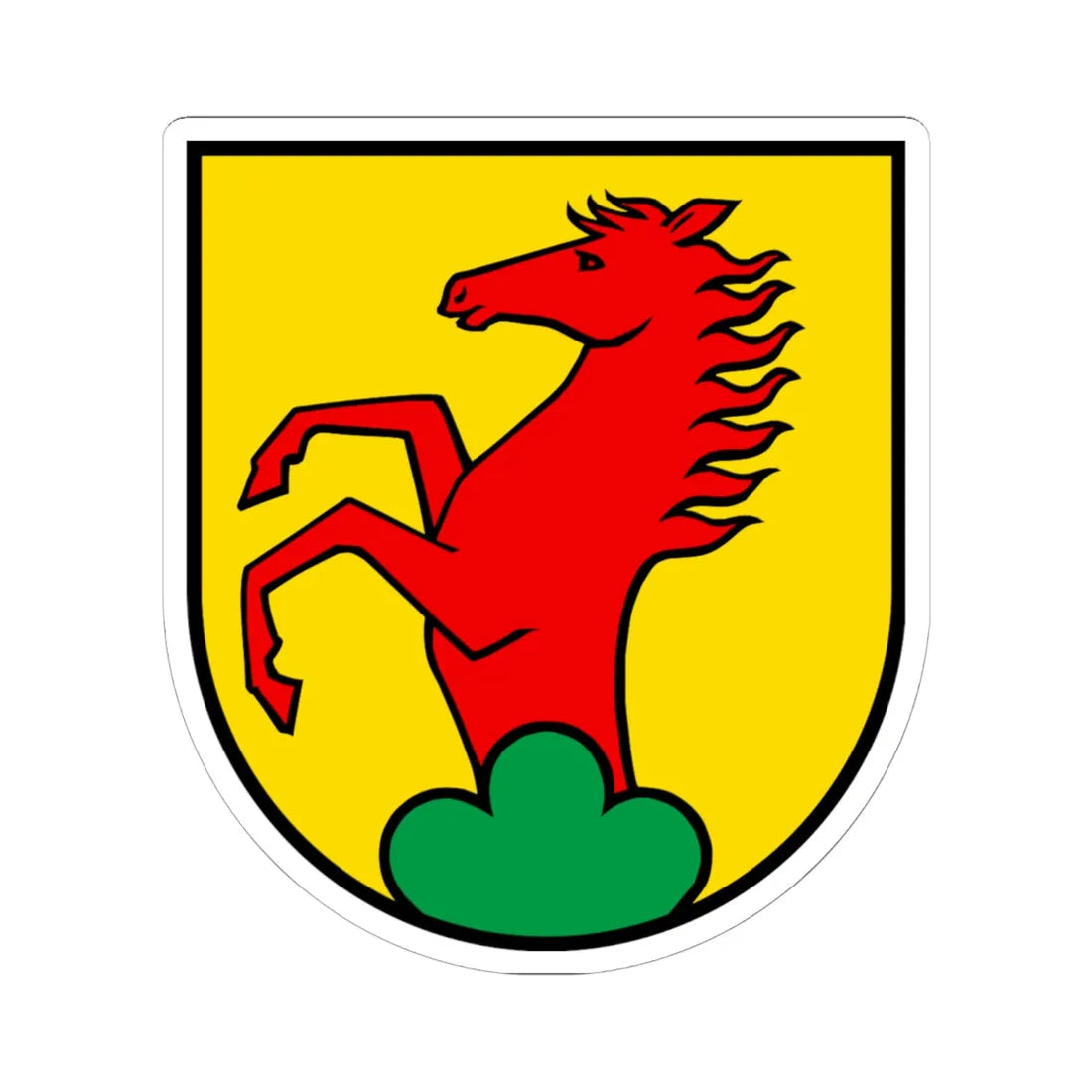Wappen Dottikon (Switzerland) (Coat of Arms) STICKER Vinyl Kiss-Cut Decal 6 Inch White - The Sticker Space