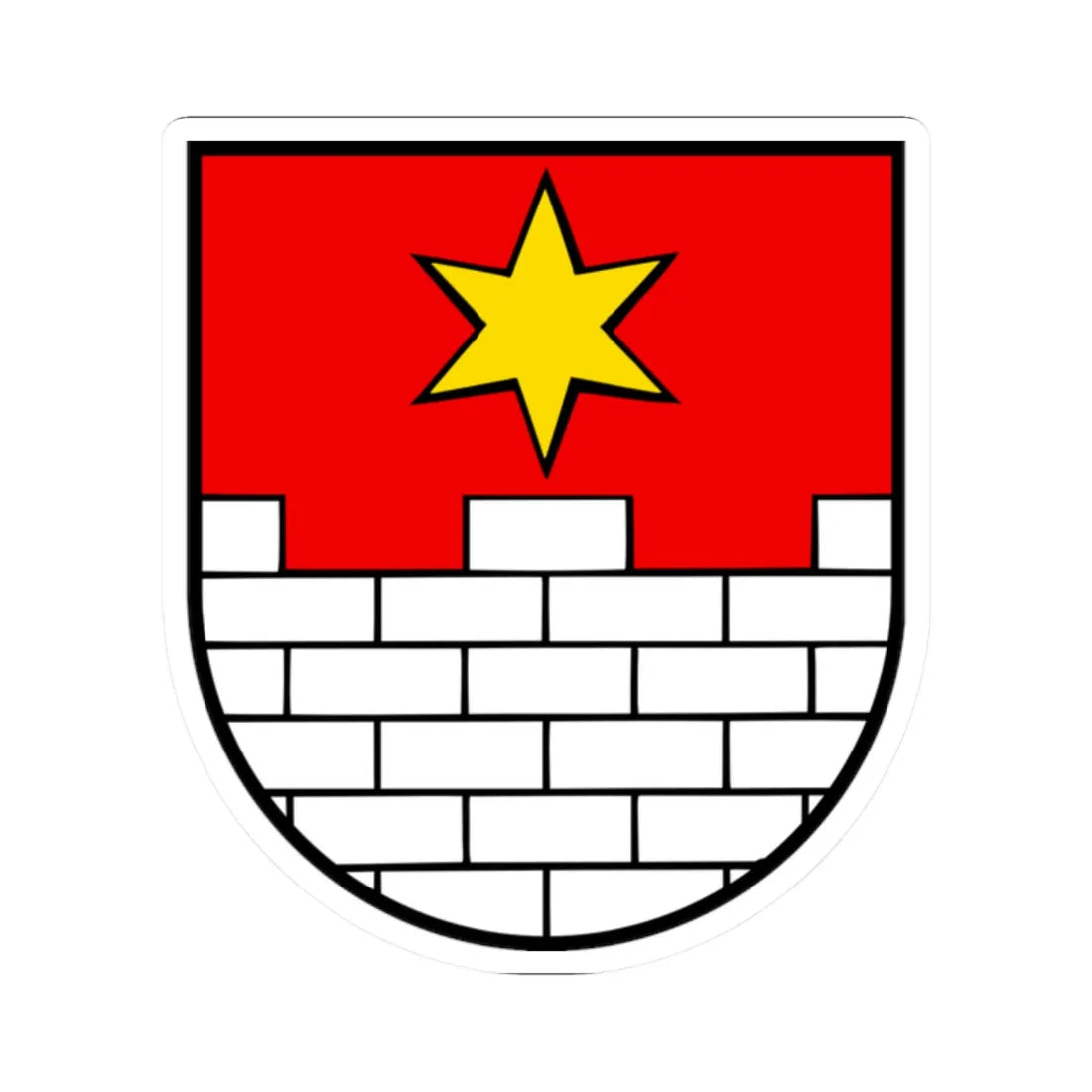 Wappen Eggenwil (Switzerland) (Coat of Arms) STICKER Vinyl Kiss-Cut Decal 2 Inch White - The Sticker Space