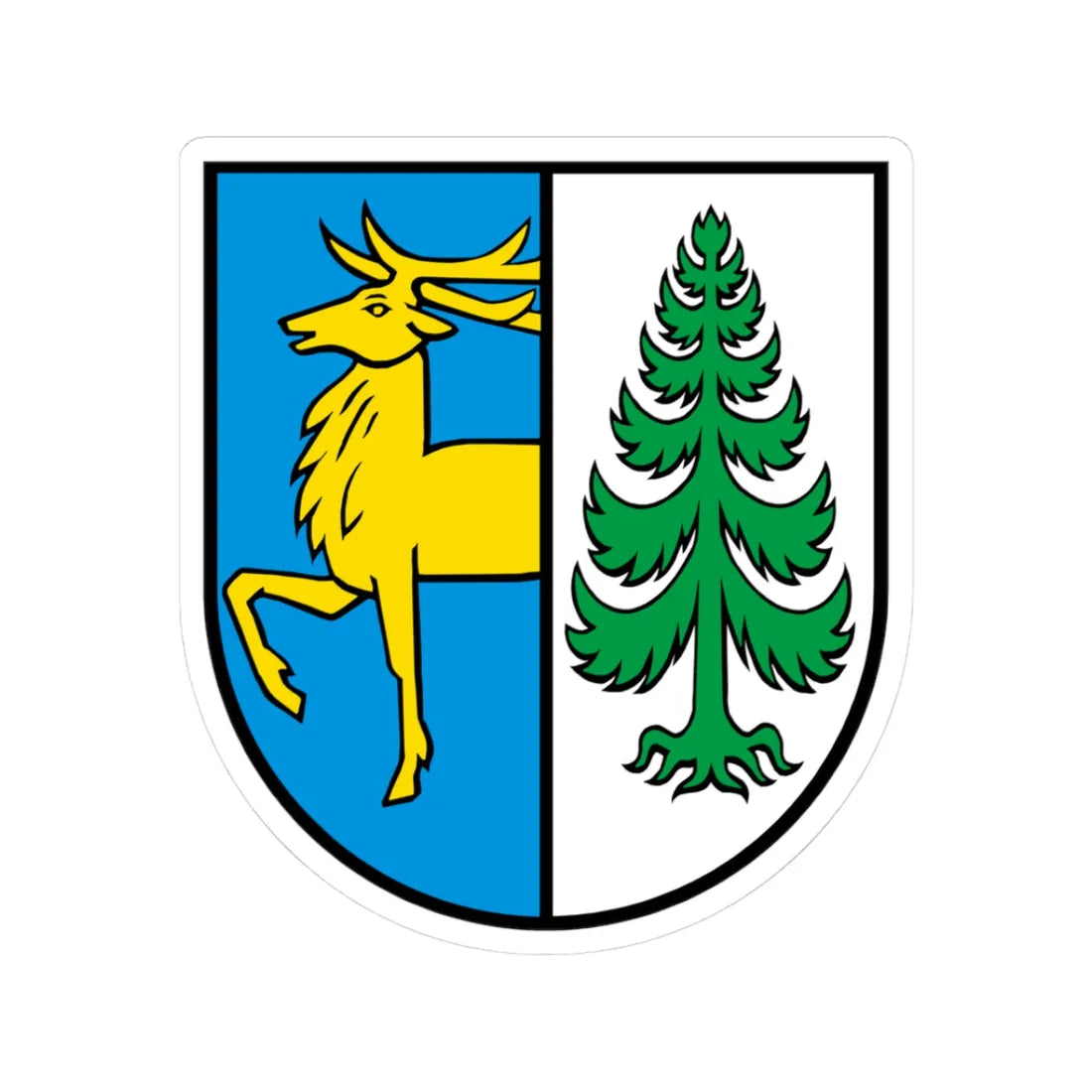 Wappen Ehrendingen (Switzerland) (Coat of Arms) STICKER Vinyl Kiss-Cut Decal 3 Inch White - The Sticker Space