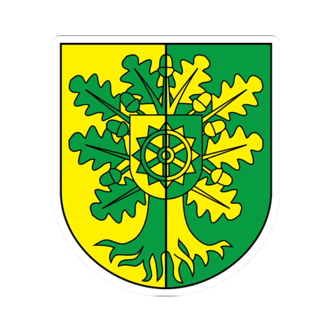 Wappen Eichigt (Germany) (Coat of Arms) STICKER Vinyl Kiss-Cut Decal 2 Inch White - The Sticker Space