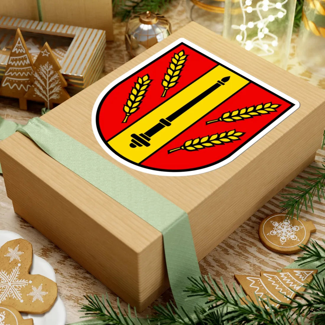 Wappen Eiken (Switzerland) (Coat of Arms) STICKER Vinyl Kiss-Cut Decal - The Sticker Space