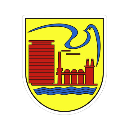 Wappen Eisenhuettenstadt (Germany) (Coat of Arms) STICKER Vinyl Kiss-Cut Decal 6 Inch White - The Sticker Space