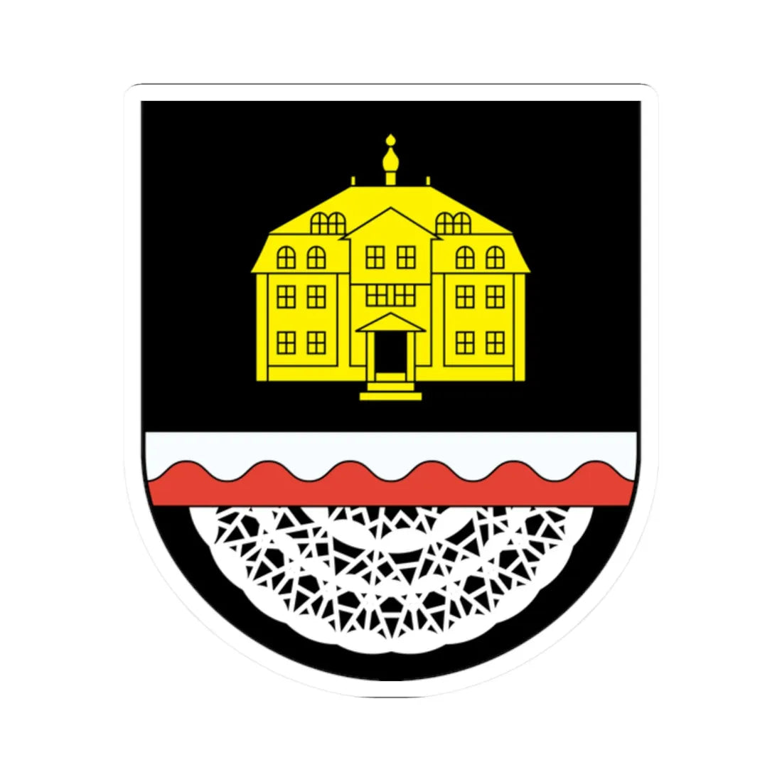 Wappen Ellefeld (Germany) (Coat of Arms) STICKER Vinyl Kiss-Cut Decal 2 Inch White - The Sticker Space