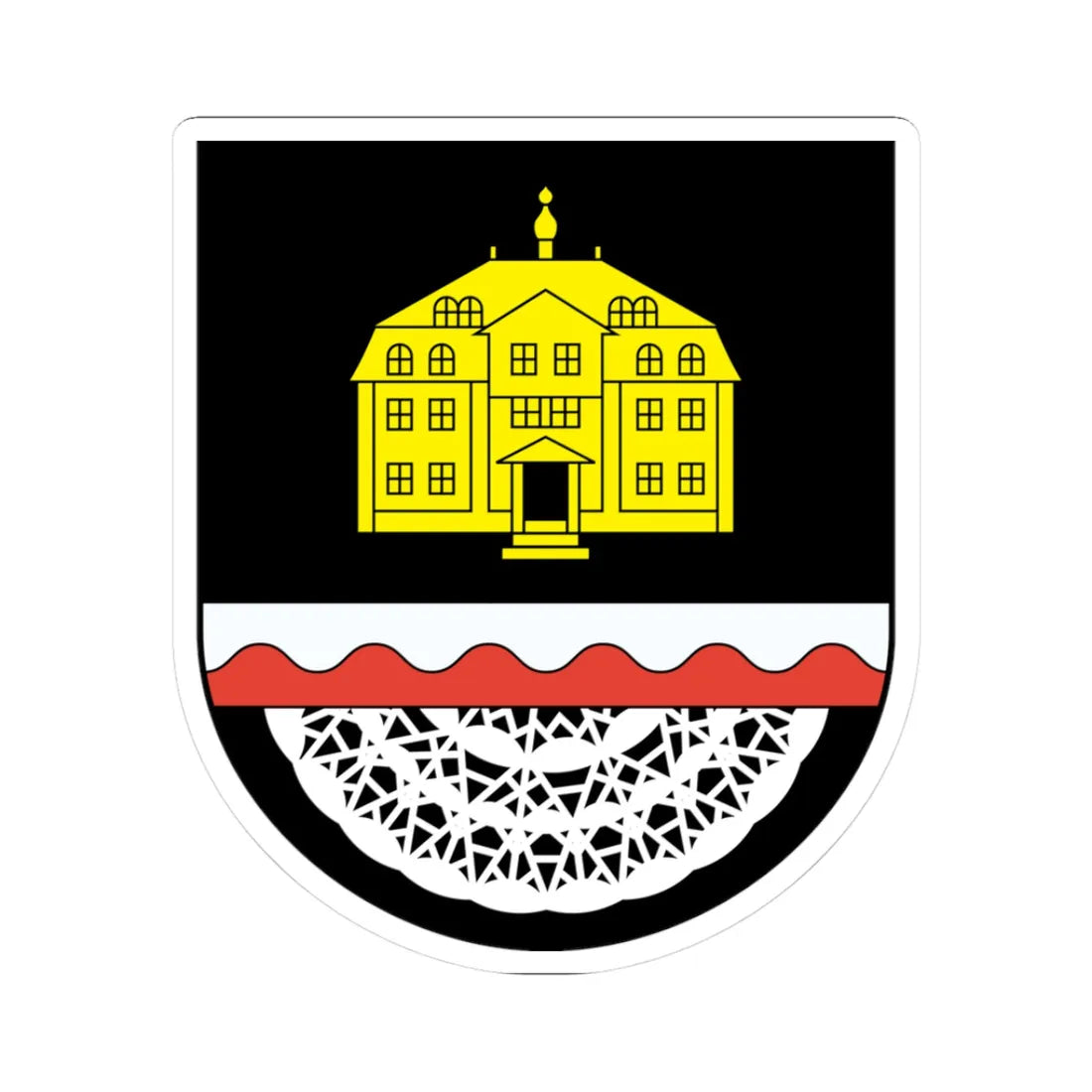 Wappen Ellefeld (Germany) (Coat of Arms) STICKER Vinyl Kiss-Cut Decal 3 Inch White - The Sticker Space