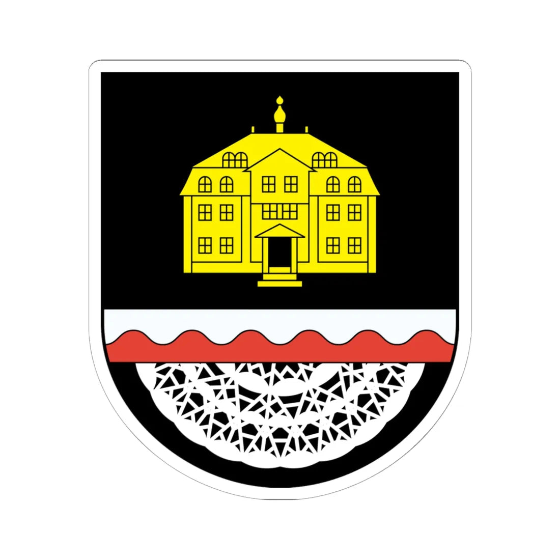 Wappen Ellefeld (Germany) (Coat of Arms) STICKER Vinyl Kiss-Cut Decal 6 Inch White - The Sticker Space