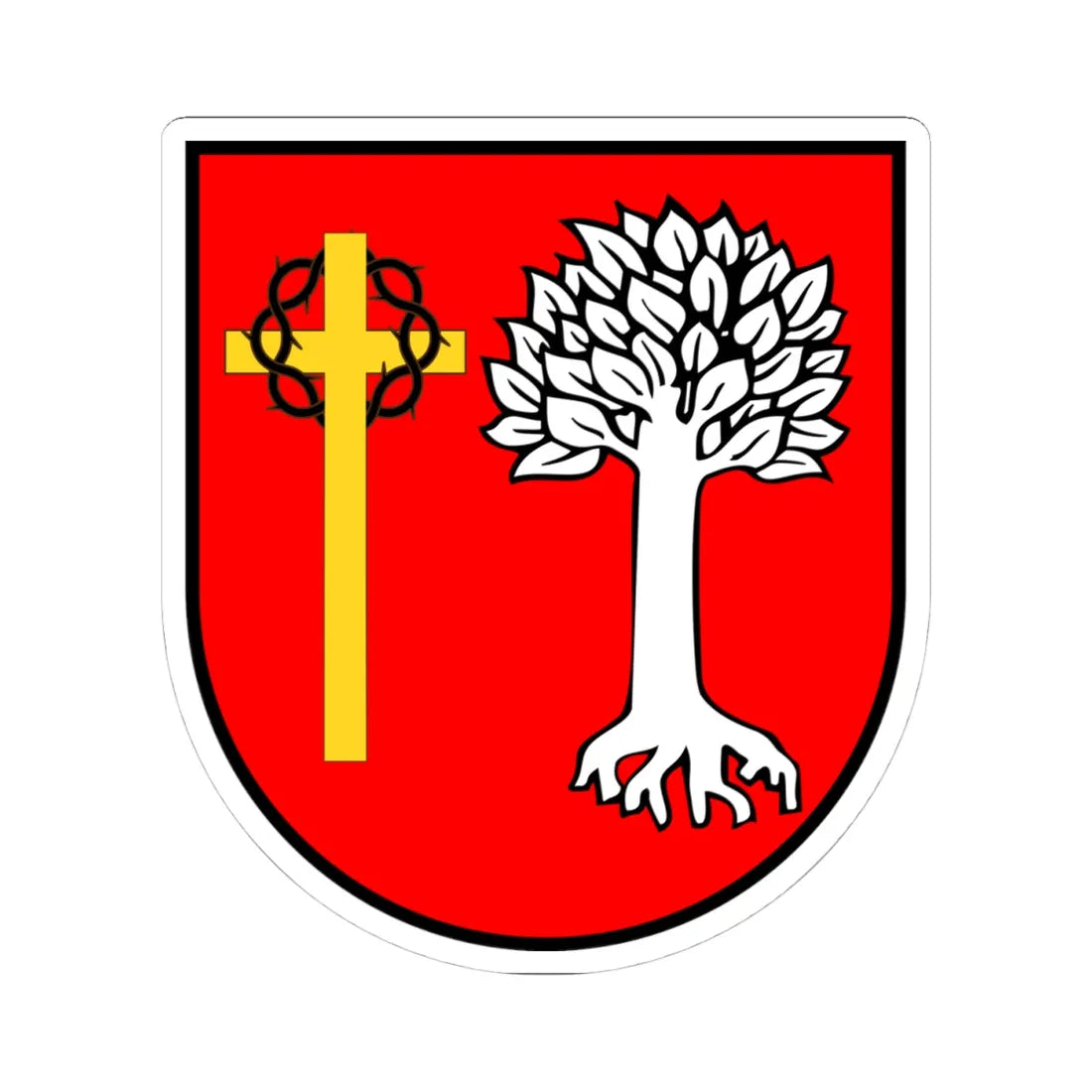 Wappen Entlebuch (Switzerland) (Coat of Arms) STICKER Vinyl Kiss-Cut Decal 4 Inch White - The Sticker Space