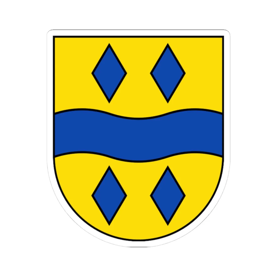 Wappen Enzkreis (Germany) (Coat of Arms) STICKER Vinyl Kiss-Cut Decal 3 Inch White - The Sticker Space