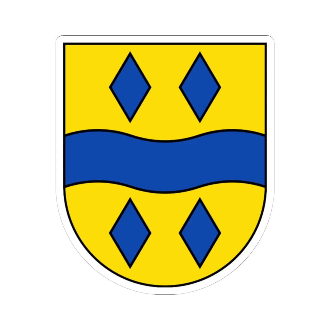 Wappen Enzkreis (Germany) (Coat of Arms) STICKER Vinyl Kiss-Cut Decal 4 Inch White - The Sticker Space