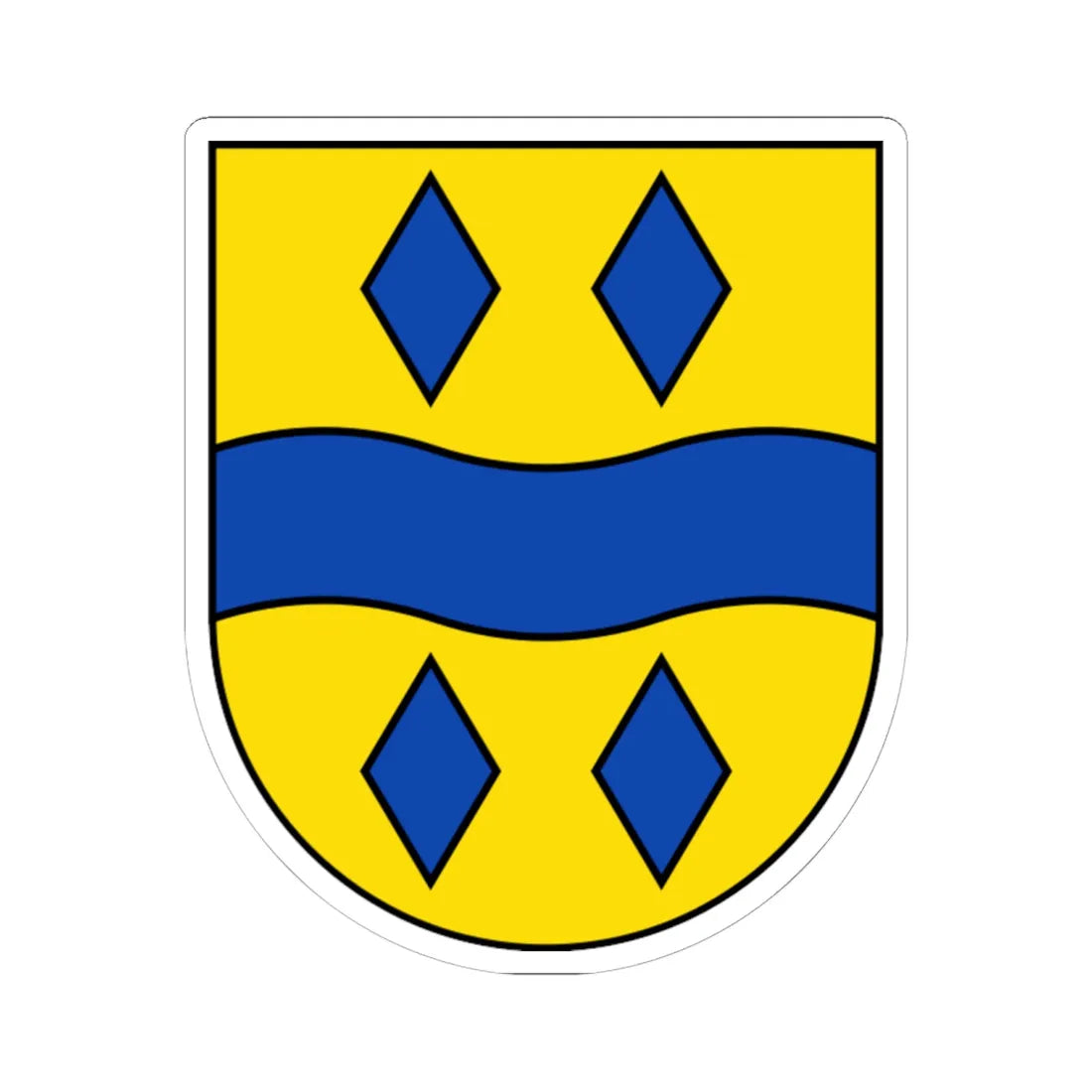 Wappen Enzkreis (Germany) (Coat of Arms) STICKER Vinyl Kiss-Cut Decal 6 Inch White - The Sticker Space