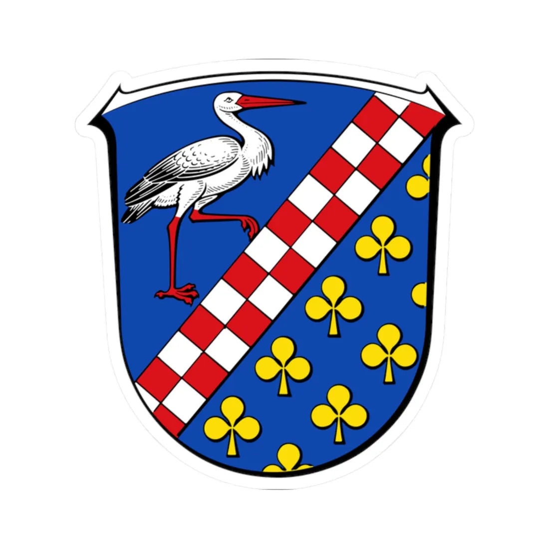 Wappen Eppertshausen (Germany) (Coat of Arms) STICKER Vinyl Kiss-Cut Decal 2 Inch White - The Sticker Space