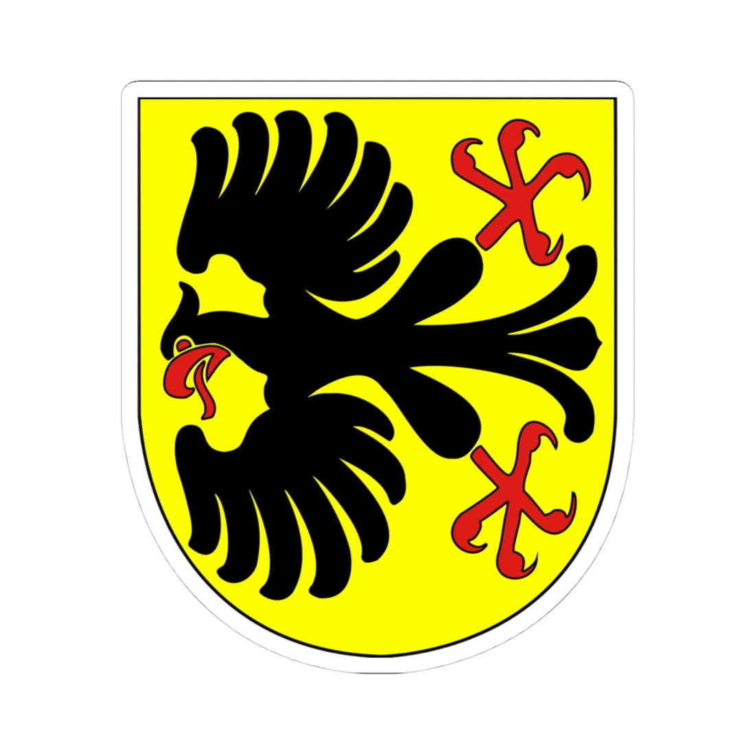 Wappen Eptingen (Switzerland) (Coat of Arms) STICKER Vinyl Kiss-Cut Decal 4 Inch White - The Sticker Space