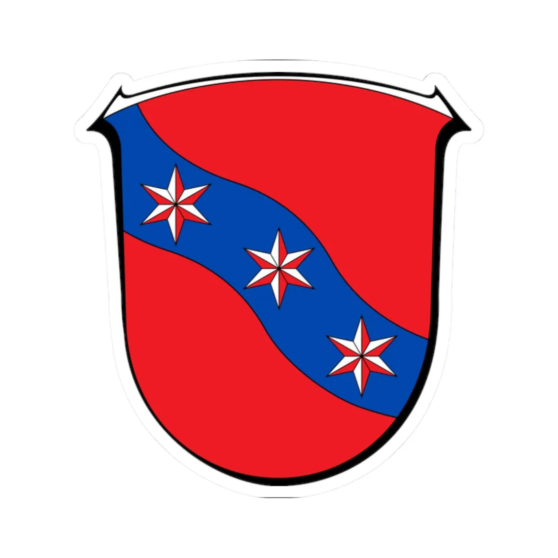 Wappen Erbach Odenwald (Germany) (Coat of Arms) STICKER Vinyl Kiss-Cut Decal 2 Inch White - The Sticker Space