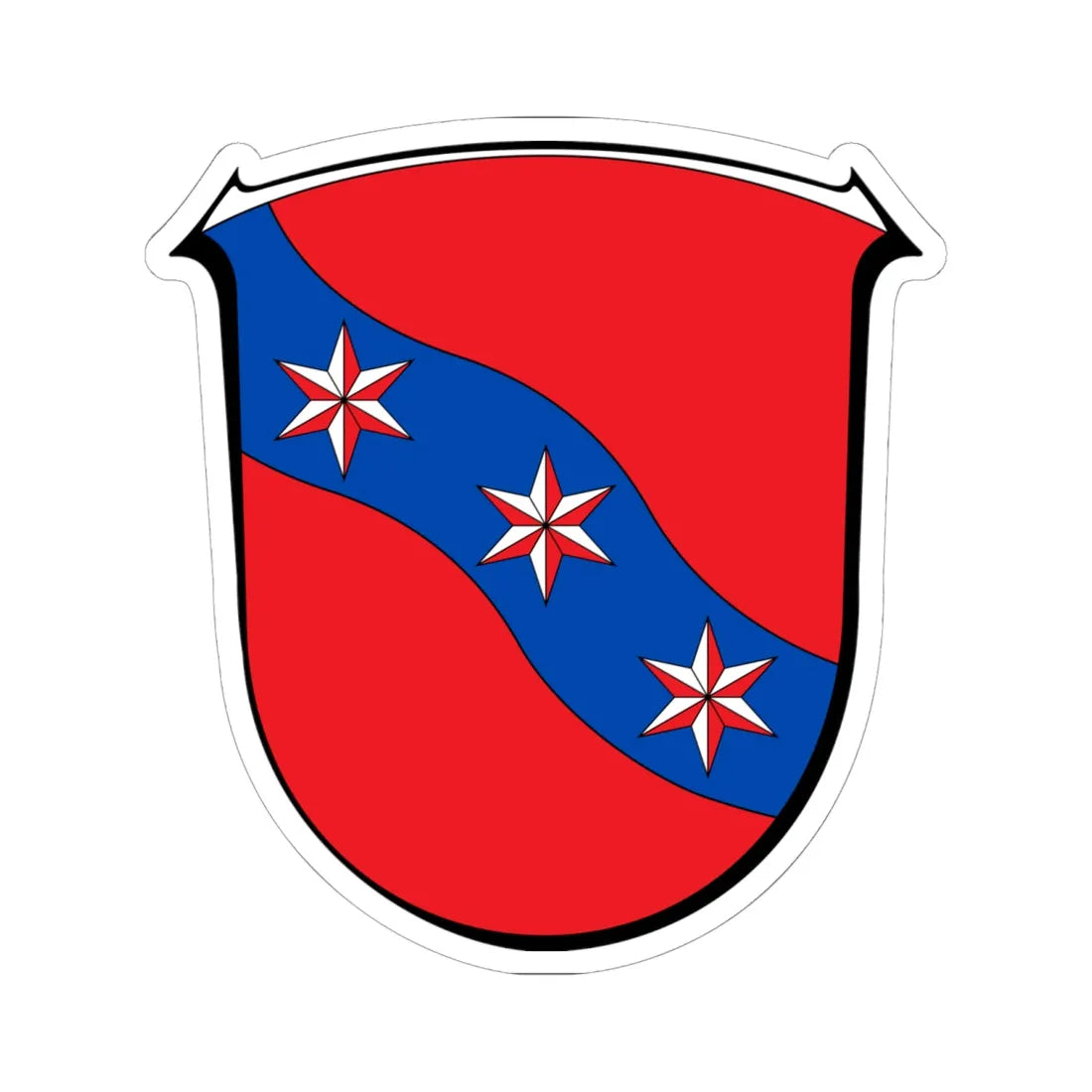 Wappen Erbach Odenwald (Germany) (Coat of Arms) STICKER Vinyl Kiss-Cut Decal 6 Inch White - The Sticker Space
