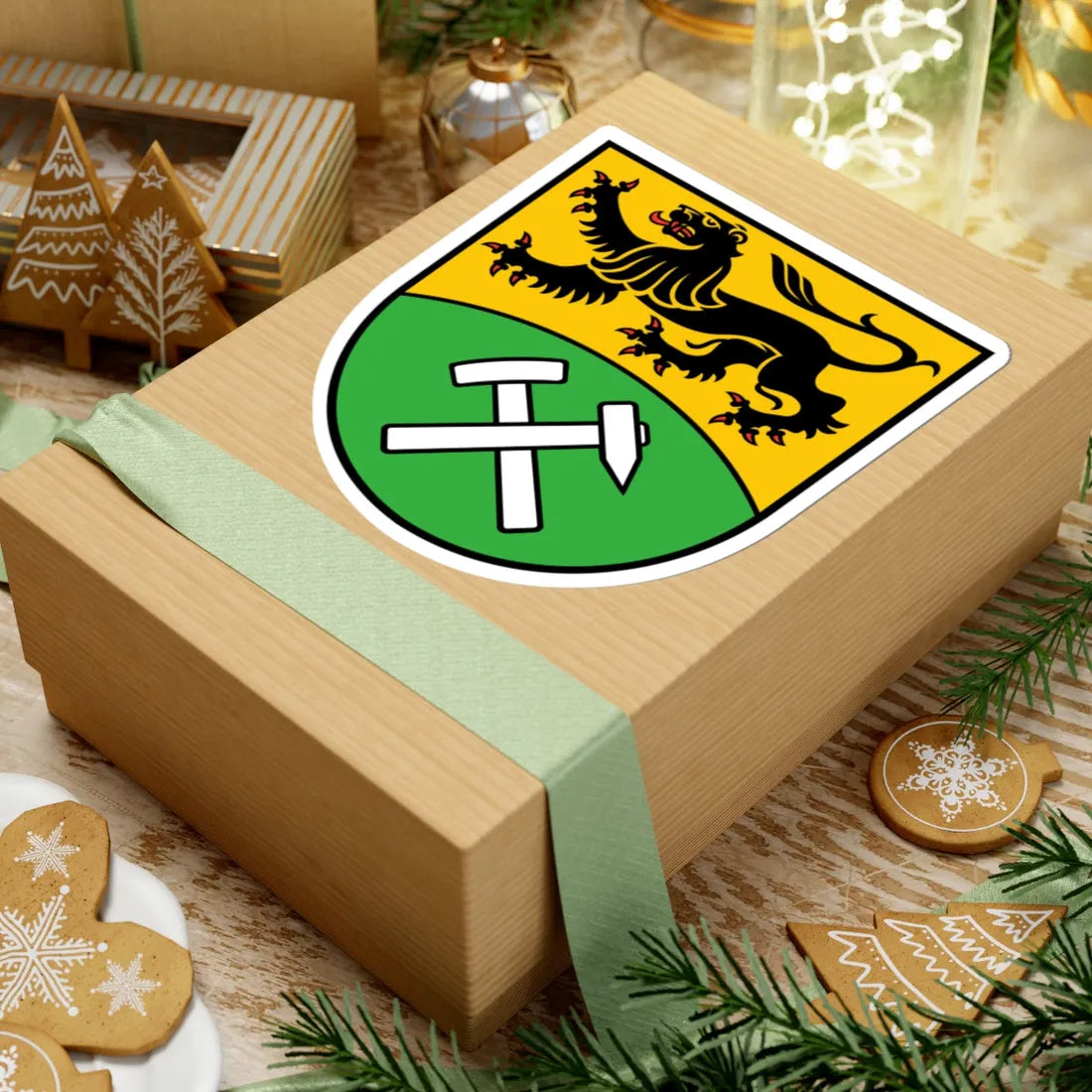 Wappen Erzgebirgskreis (Germany) (Coat of Arms) STICKER Vinyl Kiss-Cut Decal - The Sticker Space