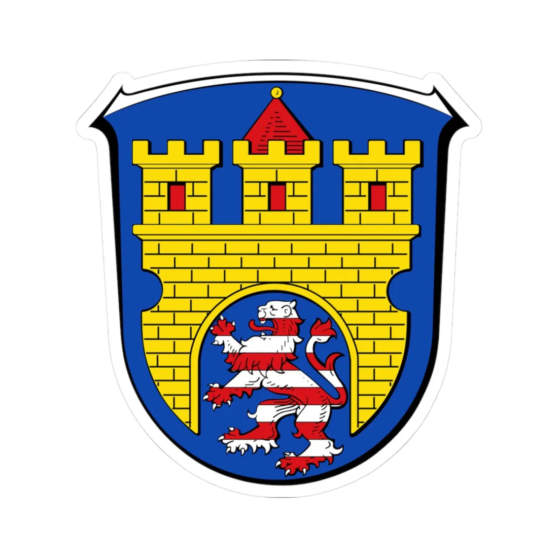 Wappen Erzhausen (Germany) (Coat of Arms) STICKER Vinyl Kiss-Cut Decal 3 Inch White - The Sticker Space