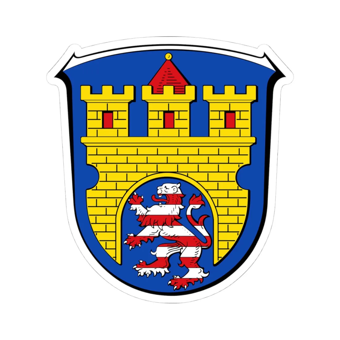 Wappen Erzhausen (Germany) (Coat of Arms) STICKER Vinyl Kiss-Cut Decal 4 Inch White - The Sticker Space