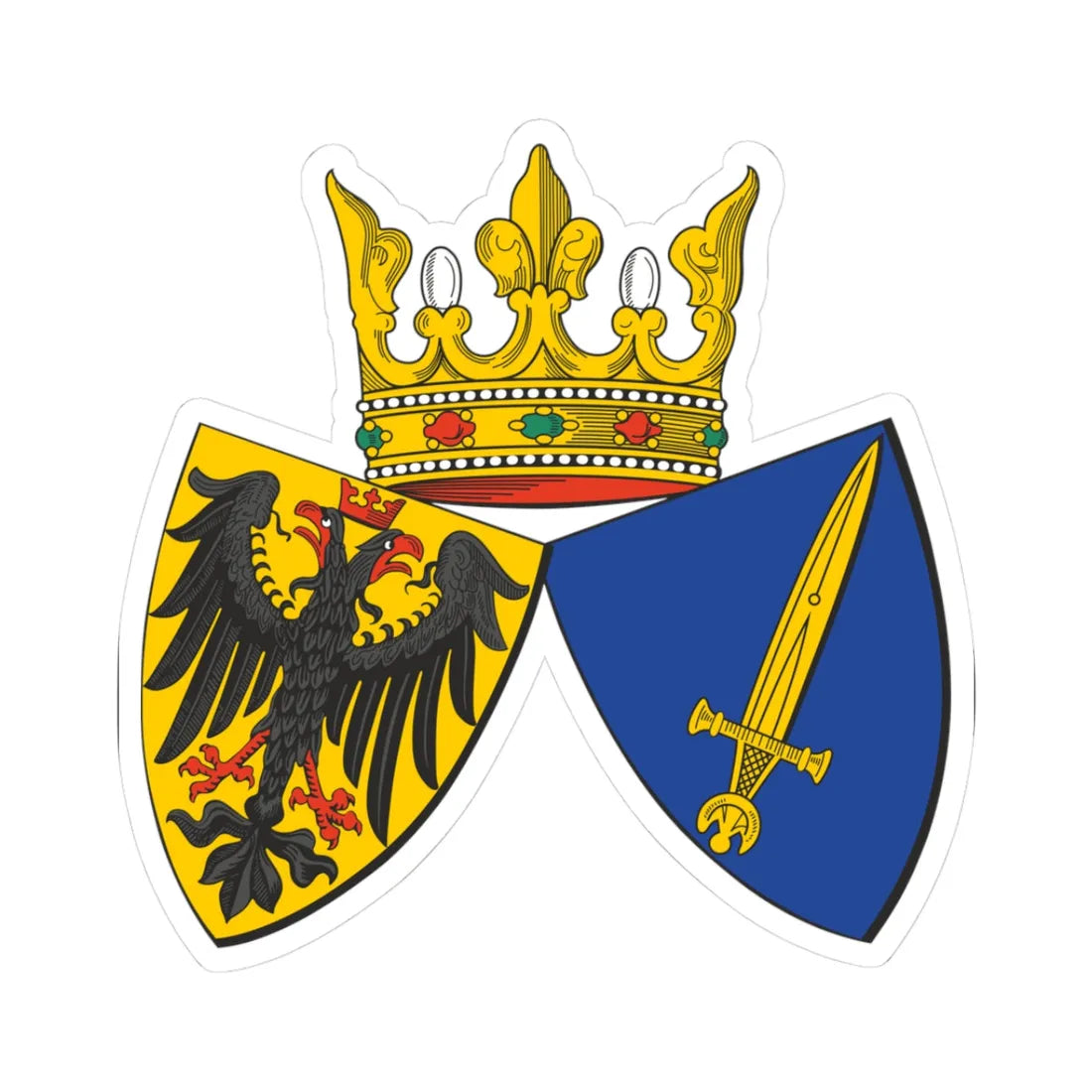 Wappen Essen (Germany) (Coat of Arms) STICKER Vinyl Kiss-Cut Decal 3 Inch White - The Sticker Space