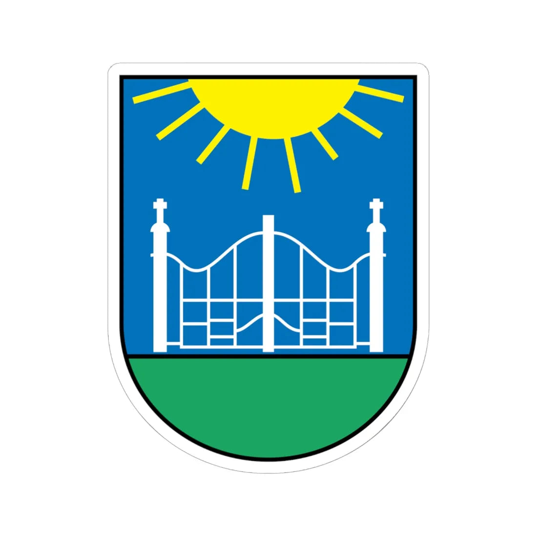 Wappen Eulatal (Germany) (Coat of Arms) STICKER Vinyl Kiss-Cut Decal 6 Inch White - The Sticker Space