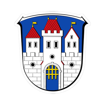 Wappen Fischbachtal (Germany) (Coat of Arms) STICKER Vinyl Kiss-Cut Decal 3 Inch White - The Sticker Space