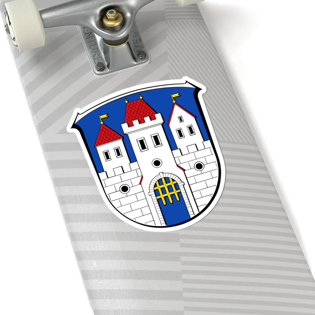 Wappen Fischbachtal (Germany) (Coat of Arms) STICKER Vinyl Kiss-Cut Decal - The Sticker Space