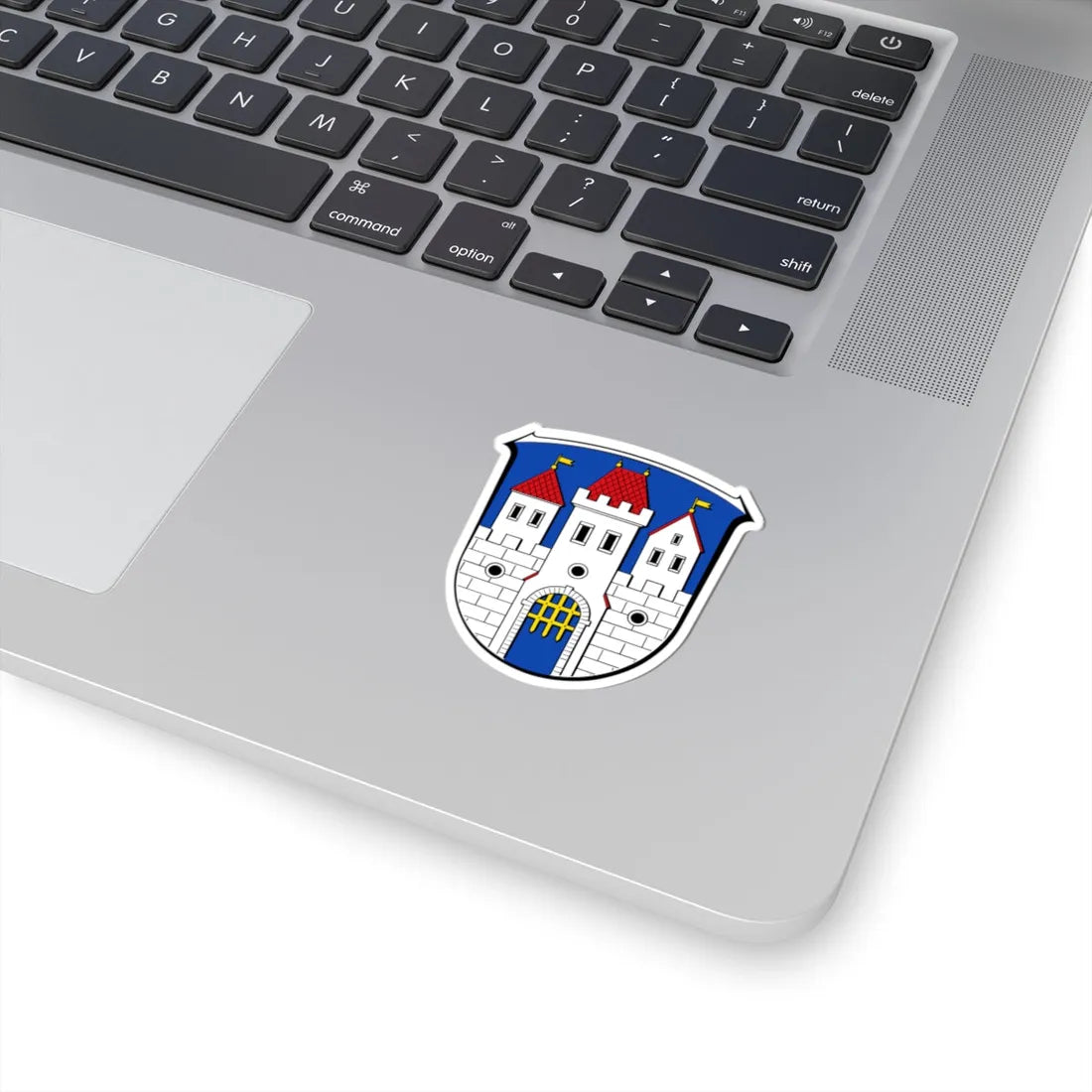 Wappen Fischbachtal (Germany) (Coat of Arms) STICKER Vinyl Kiss-Cut Decal - The Sticker Space