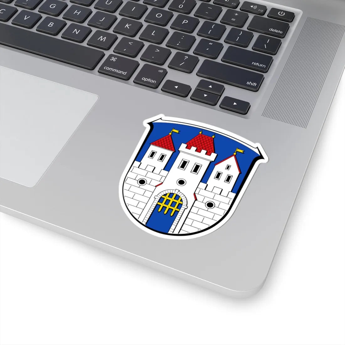 Wappen Fischbachtal (Germany) (Coat of Arms) STICKER Vinyl Kiss-Cut Decal - The Sticker Space