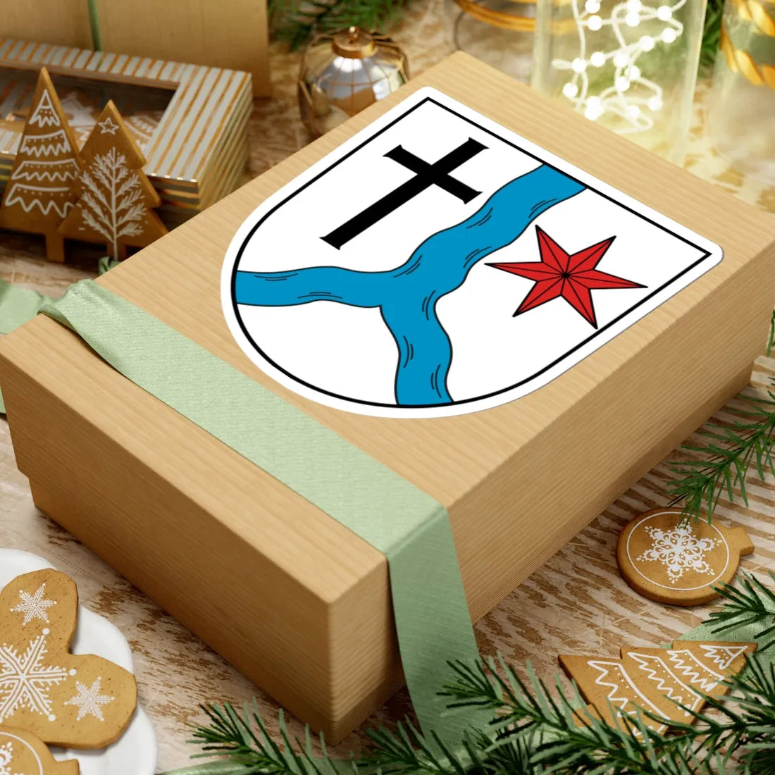 Wappen Fischern (Germany) (Coat of Arms) STICKER Vinyl Kiss-Cut Decal - The Sticker Space