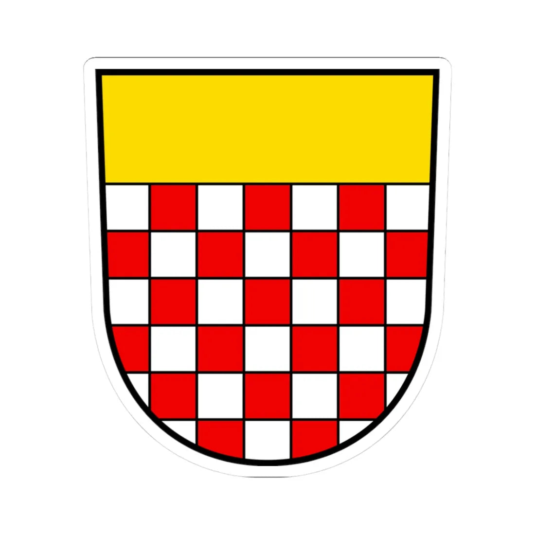 Wappen Flawil (Switzerland) (Coat of Arms) STICKER Vinyl Kiss-Cut Decal 3 Inch White - The Sticker Space