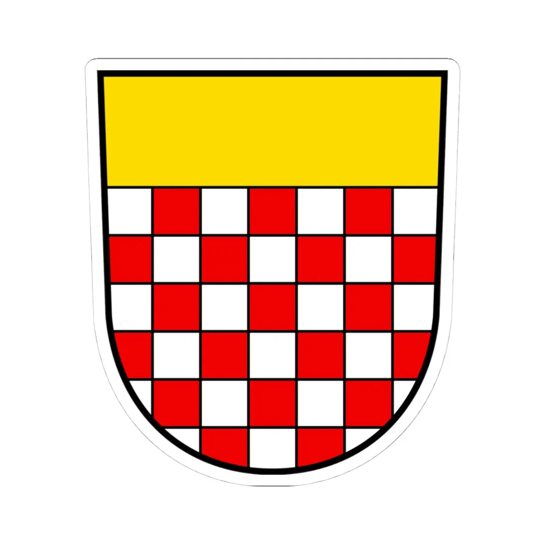 Wappen Flawil (Switzerland) (Coat of Arms) STICKER Vinyl Kiss-Cut Decal 4 Inch White - The Sticker Space