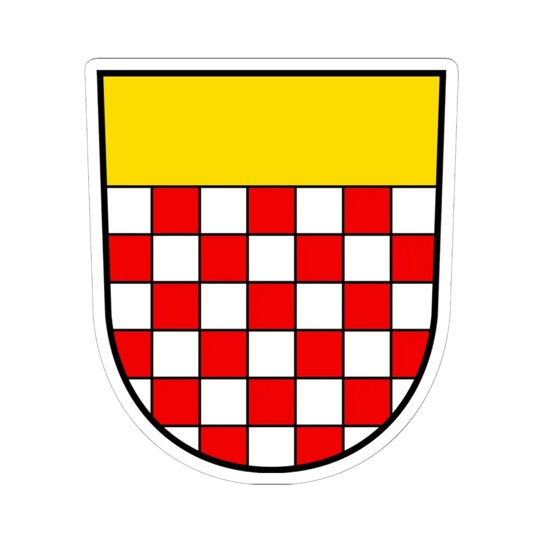 Wappen Flawil (Switzerland) (Coat of Arms) STICKER Vinyl Kiss-Cut Decal 6 Inch White - The Sticker Space