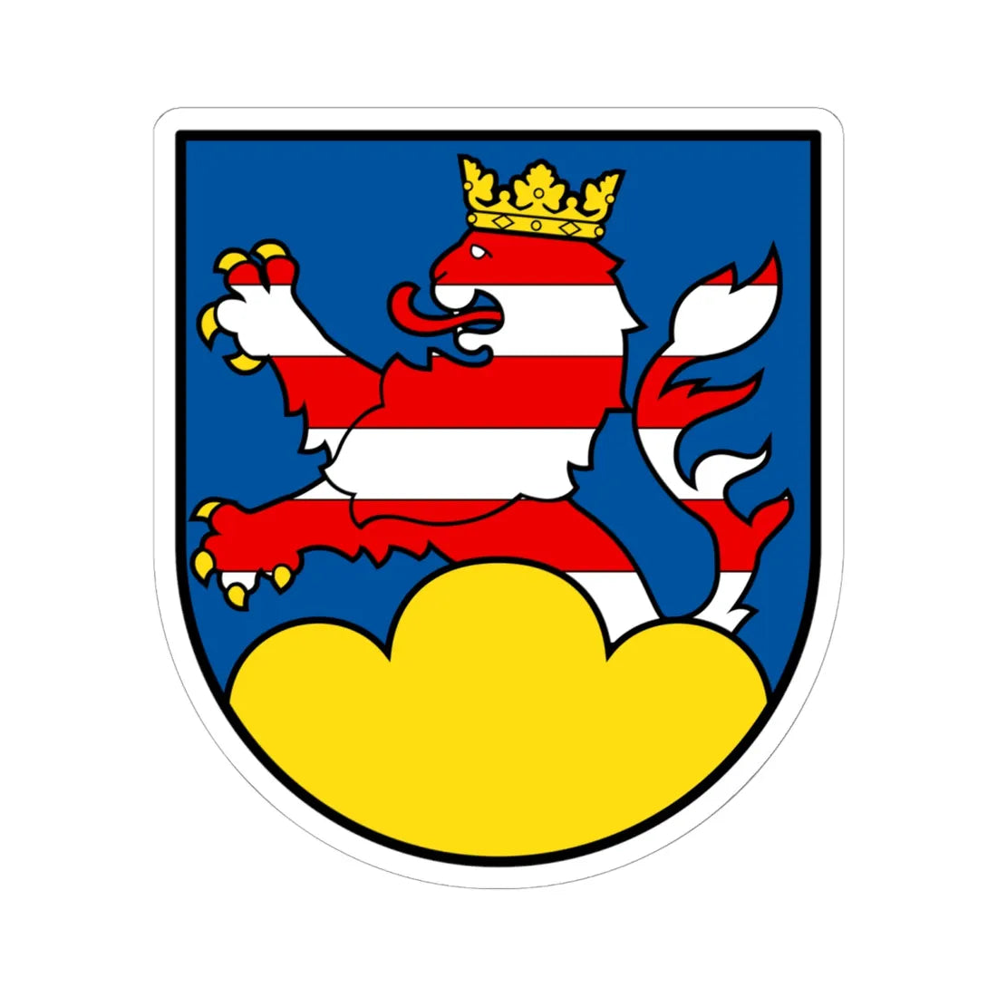 Wappen Frankenberg (Germany) (Coat of Arms) STICKER Vinyl Kiss-Cut Decal 6 Inch White - The Sticker Space