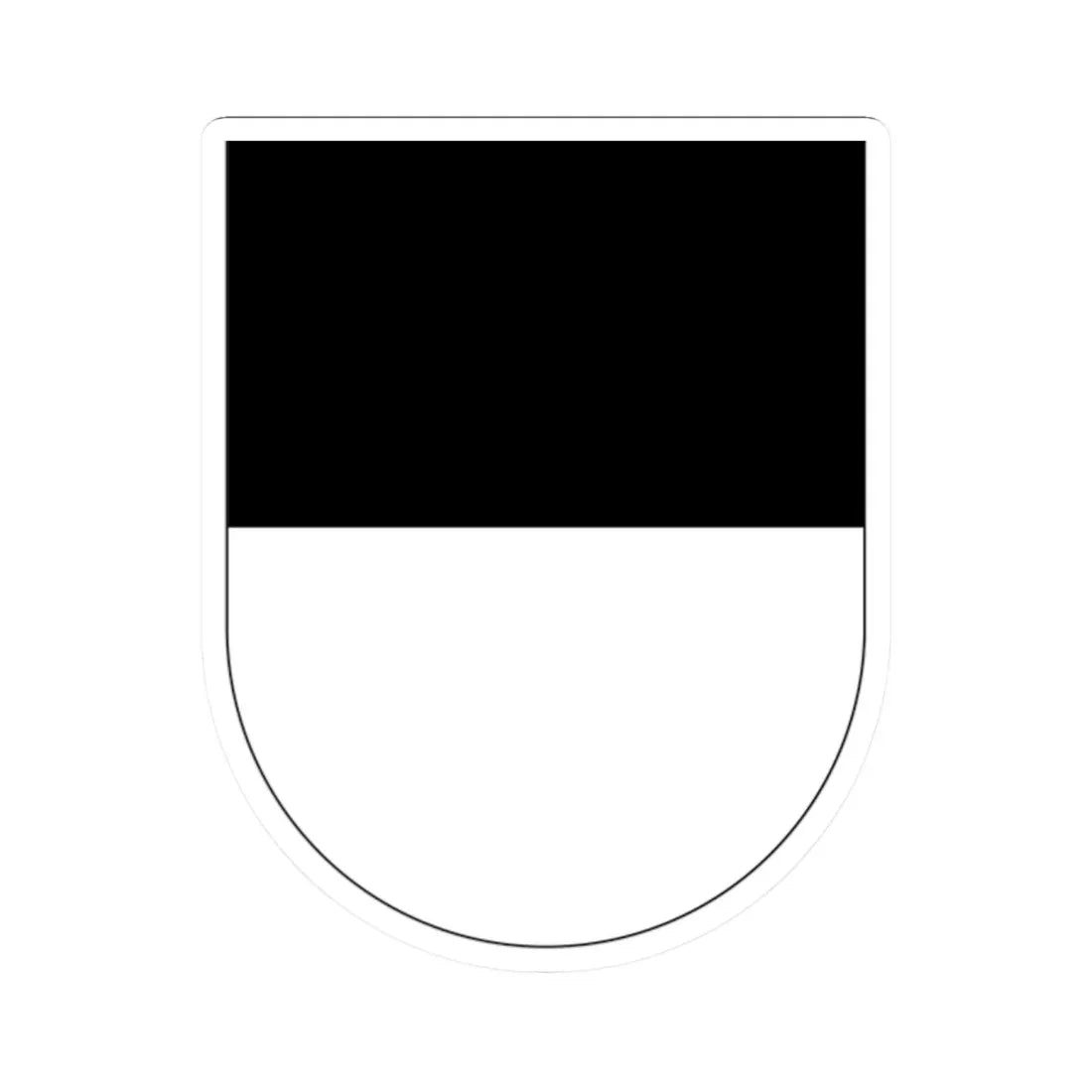 Wappen Freiburg matt (Switzerland) (Coat of Arms) STICKER Vinyl Kiss-Cut Decal 2 Inch White - The Sticker Space