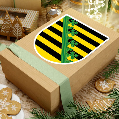 Wappen Freistaat Sachsen von Wettinern  Askanier ohne Kontur (Germany) (Coat of Arms) STICKER Vinyl Kiss-Cut Decal - The Sticker Space