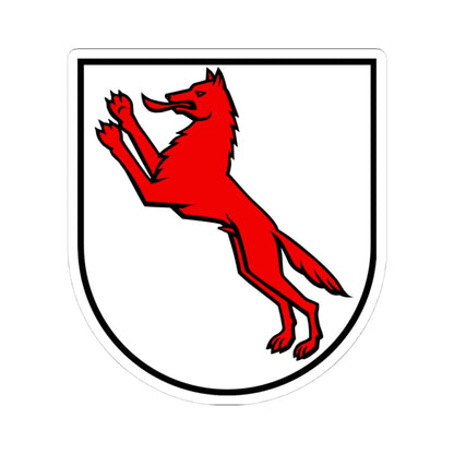 Wappen Frick AG (Switzerland) (Coat of Arms) STICKER Vinyl Kiss-Cut Decal 4 Inch White - The Sticker Space