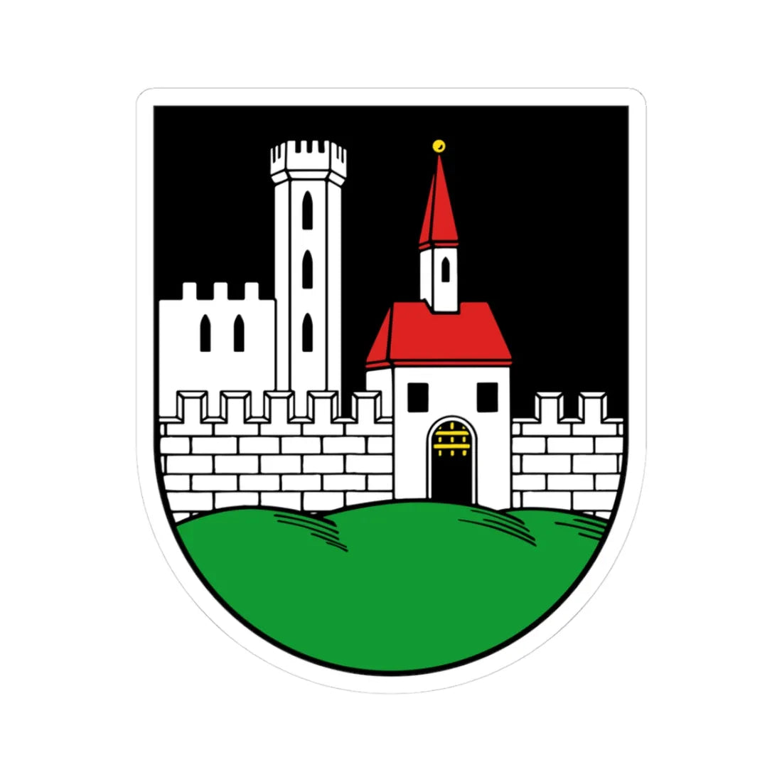 Wappen Frohburg (Germany) (Coat of Arms) STICKER Vinyl Kiss-Cut Decal 3 Inch White - The Sticker Space