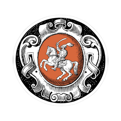 Wappen-Fürstenzug29 (Belarus) (Coat of Arms) STICKER Vinyl Kiss-Cut Decal 3 Inch White - The Sticker Space