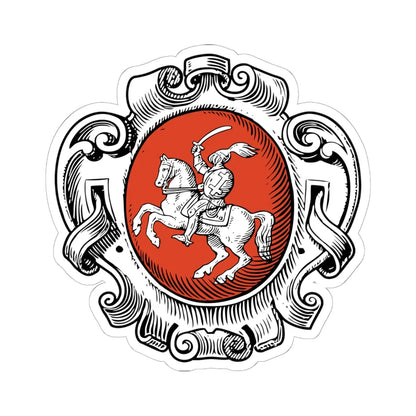 Wappen-Fürstenzug29 crop (Belarus) (Coat of Arms) STICKER Vinyl Kiss-Cut Decal 6 Inch White - The Sticker Space