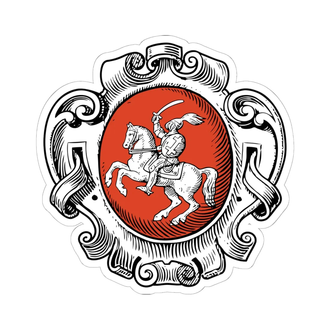 Wappen-Fürstenzug29 crop (Belarus) (Coat of Arms) STICKER Vinyl Kiss-Cut Decal - The Sticker Space