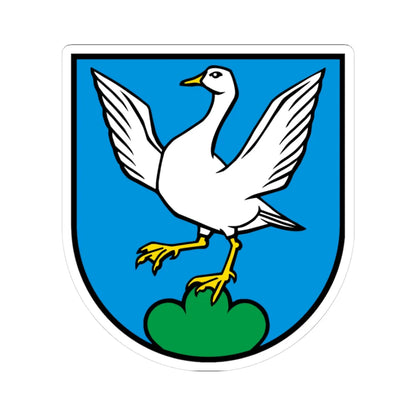 Wappen Gansingen (Switzerland) (Coat of Arms) STICKER Vinyl Kiss-Cut Decal 3 Inch White - The Sticker Space