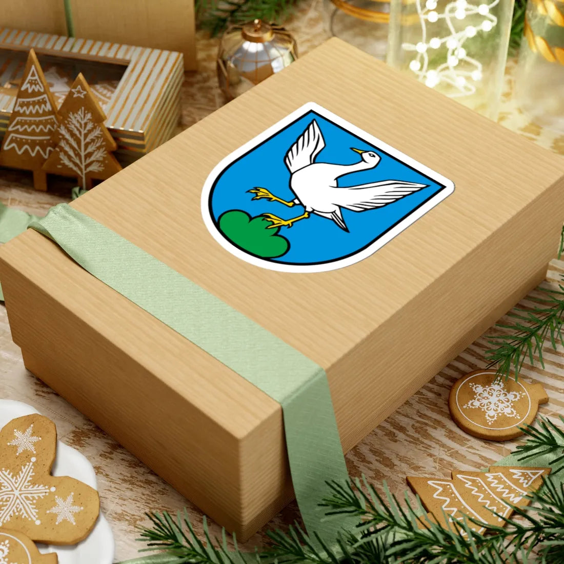 Wappen Gansingen (Switzerland) (Coat of Arms) STICKER Vinyl Kiss-Cut Decal - The Sticker Space