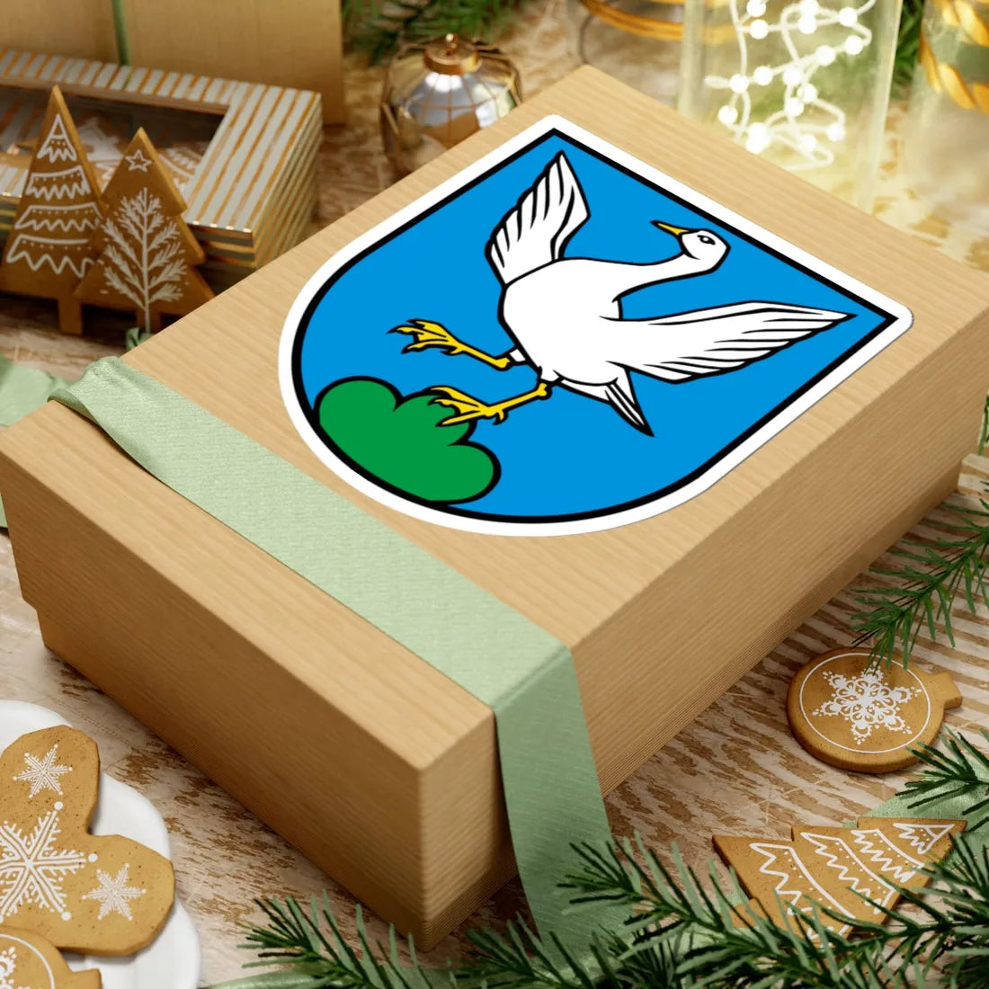 Wappen Gansingen (Switzerland) (Coat of Arms) STICKER Vinyl Kiss-Cut Decal - The Sticker Space