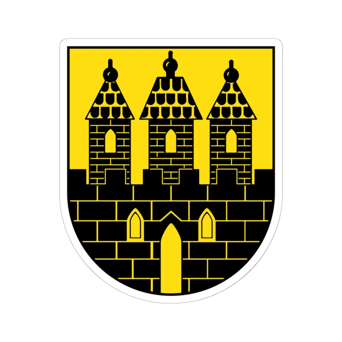 Wappen Geithain (Germany) (Coat of Arms) STICKER Vinyl Kiss-Cut Decal 6 Inch White - The Sticker Space