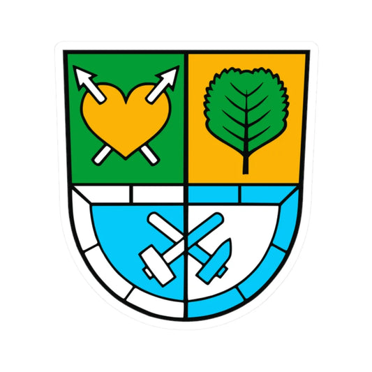 Wappen Gemeinde Bösenbrunn (Germany) (Coat of Arms) STICKER Vinyl Kiss-Cut Decal 2 Inch White - The Sticker Space