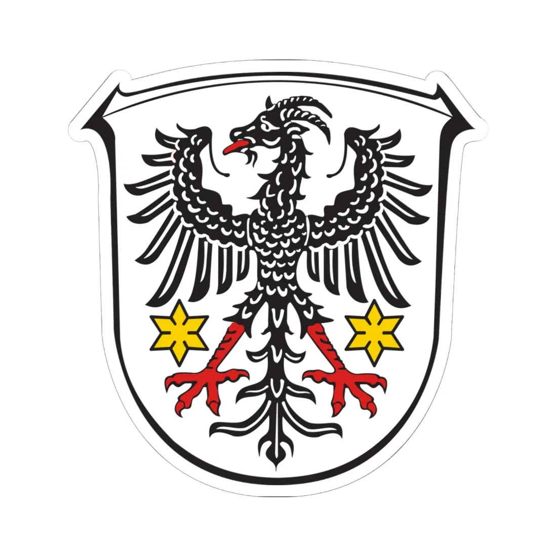 Wappen Gemünden Wohra (Germany) (Coat of Arms) STICKER Vinyl Kiss-Cut Decal 6 Inch White - The Sticker Space